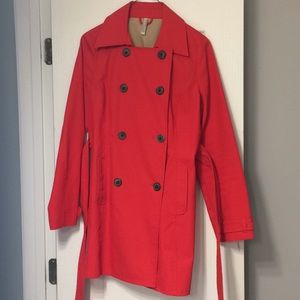 Red trench coat